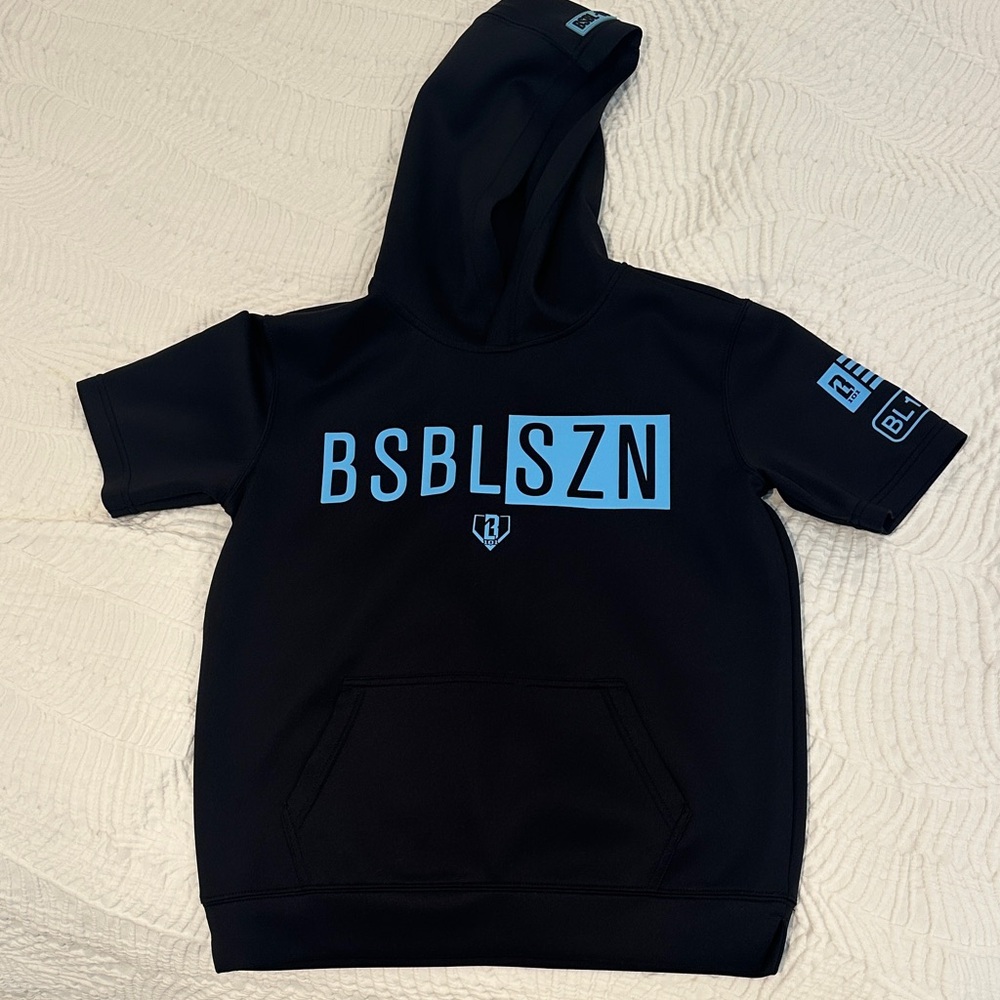 BSBL SZN Black Short-Sleeve Hoodie size Youth Medium